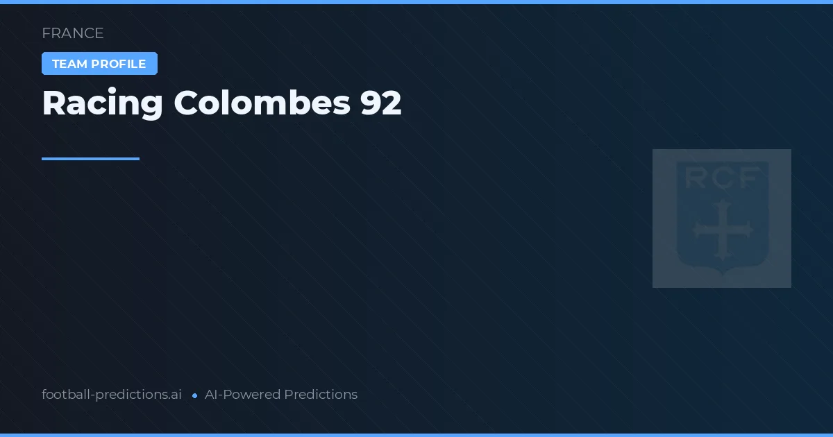 Racing Colombes 92 Prognoser & Statistik