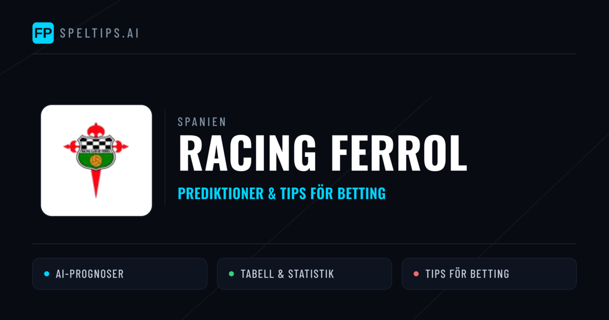 Racing Ferrol Prognoser & Statistik