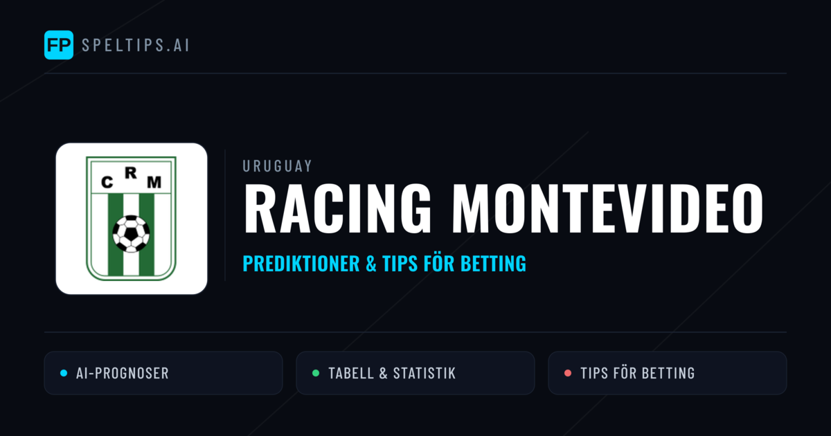 Racing Montevideo Prognoser & Statistik