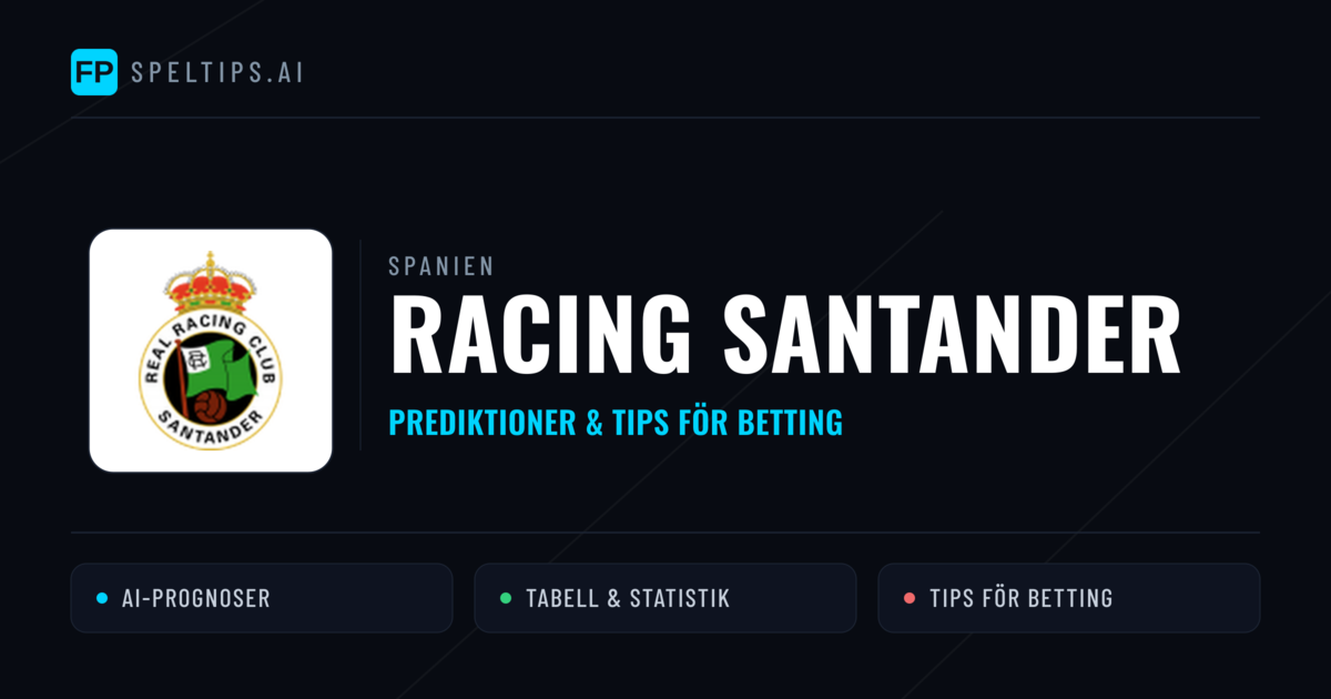 Racing Santander Prognoser & Statistik