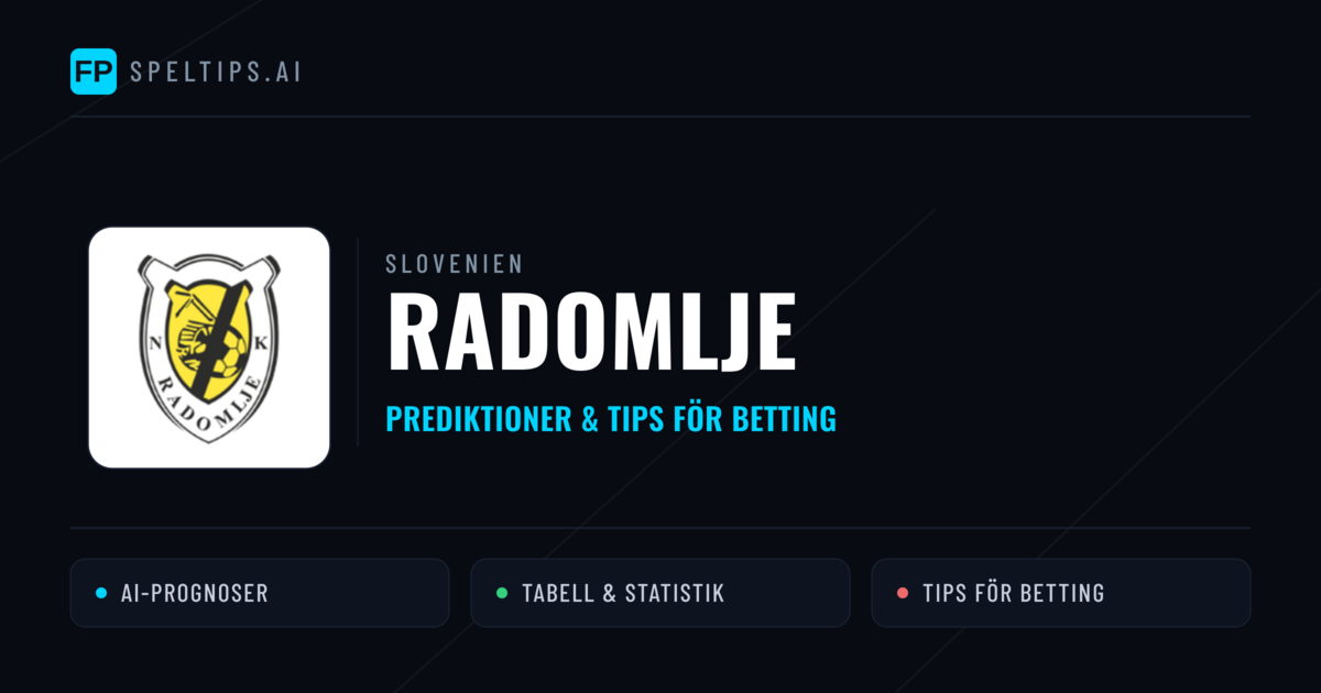 Radomlje Prognoser & Statistik
