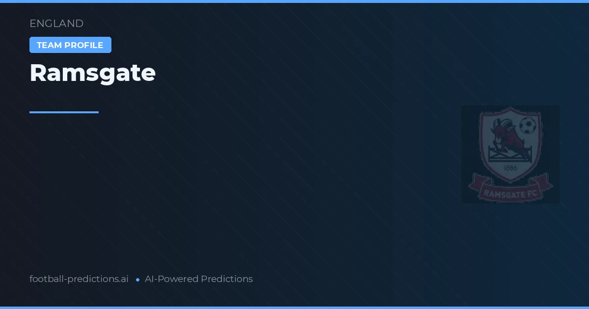 Ramsgate Prognoser & Statistik
