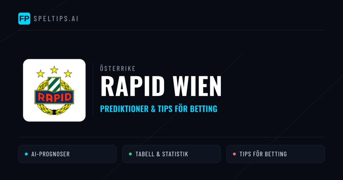 Rapid Wien Prognoser & Statistik