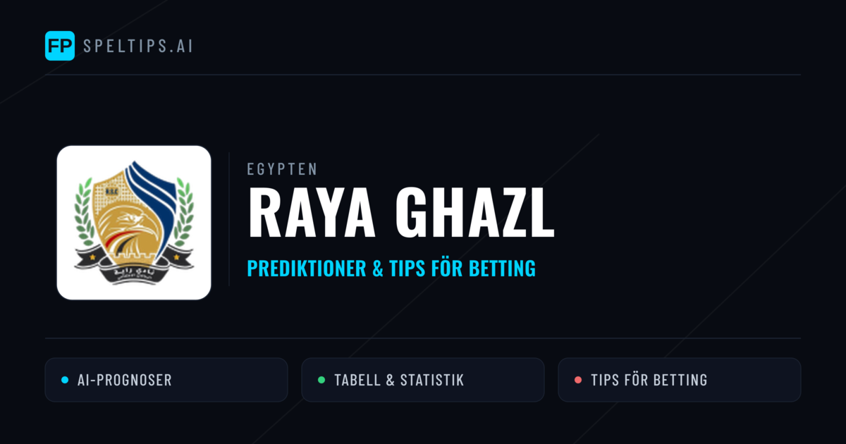 Raya Ghazl Prognoser & Statistik