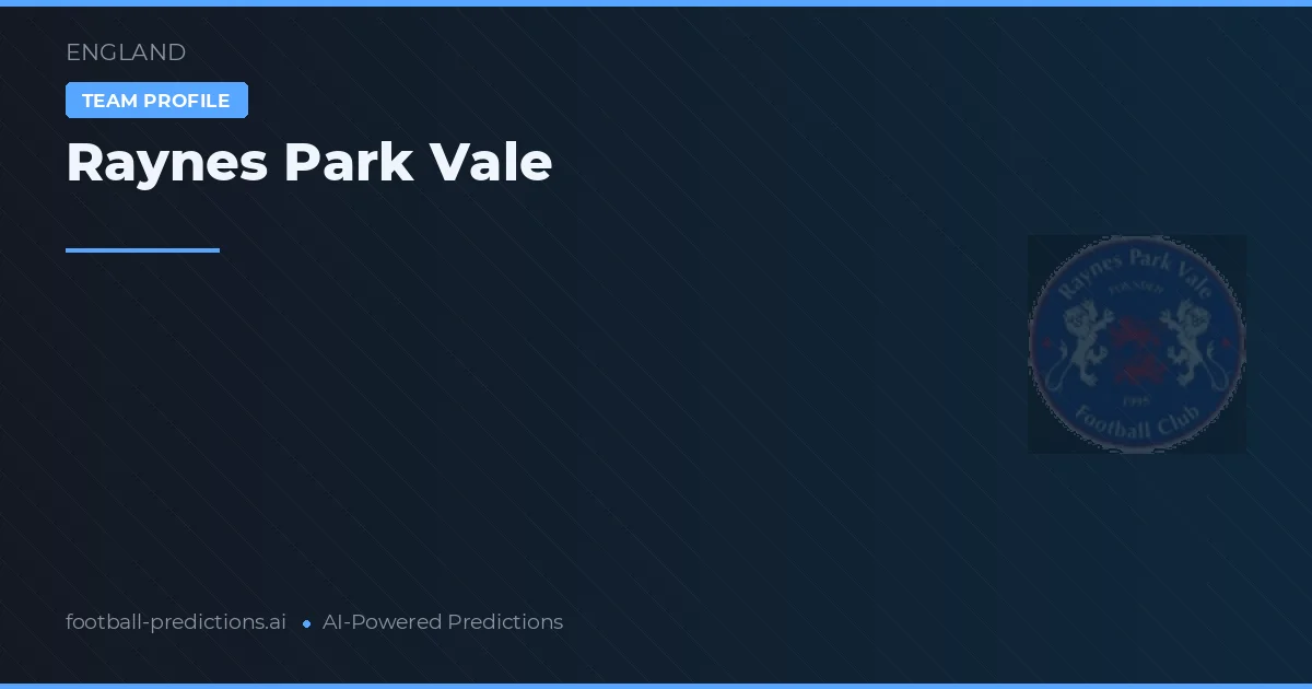 Raynes Park Vale Prognoser & Statistik