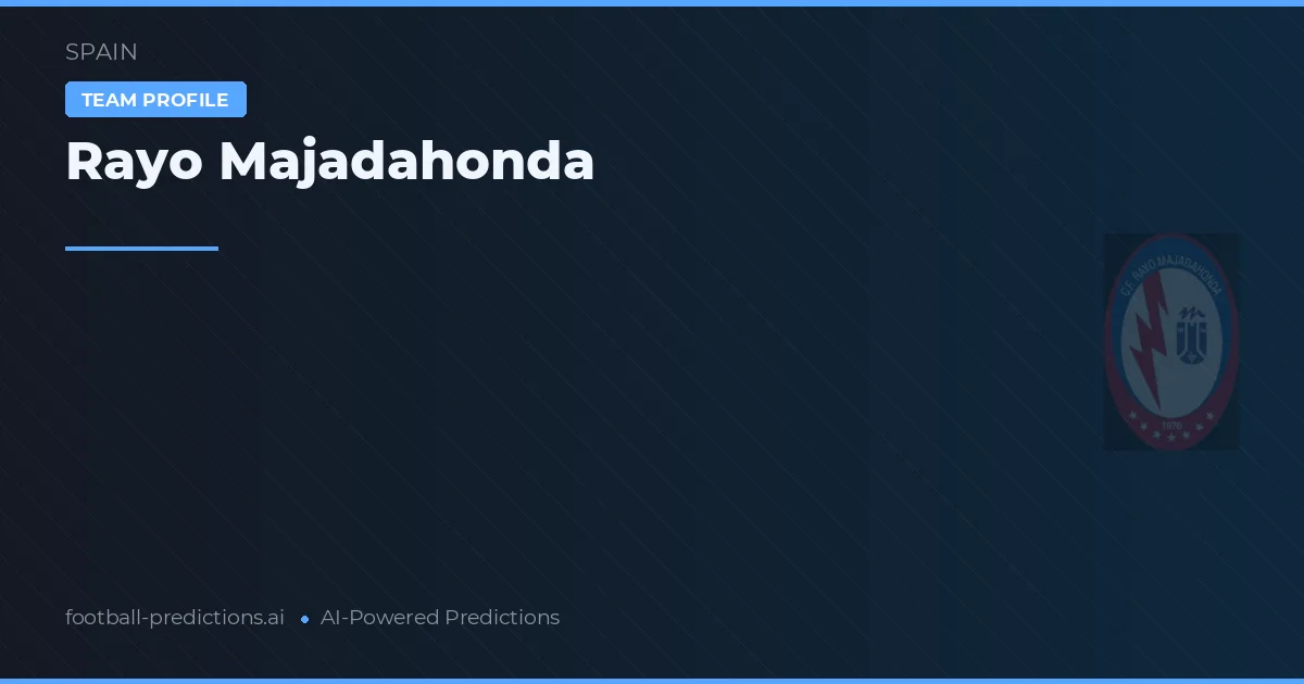 Rayo Majadahonda Prognoser & Statistik