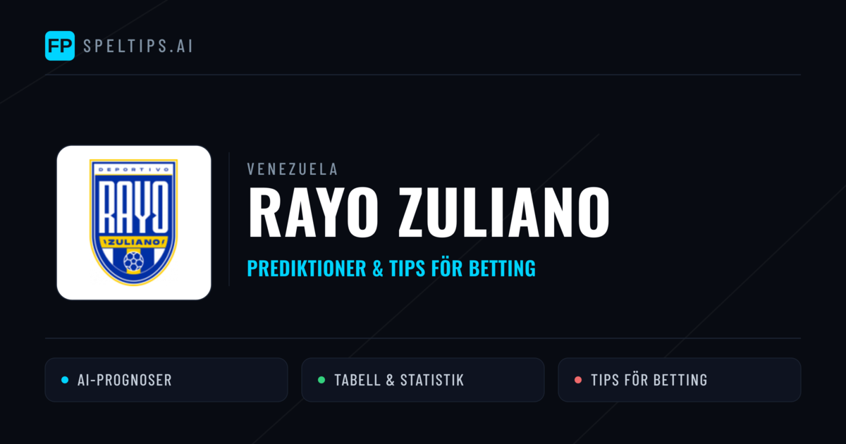 Rayo Zuliano Prognoser & Statistik
