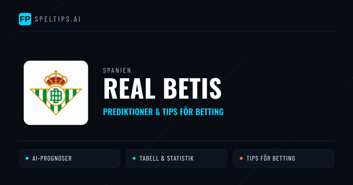 Real Betis Prognoser & Statistik
