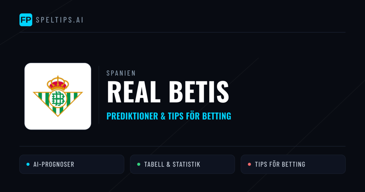 Real Betis Prognoser & Statistik