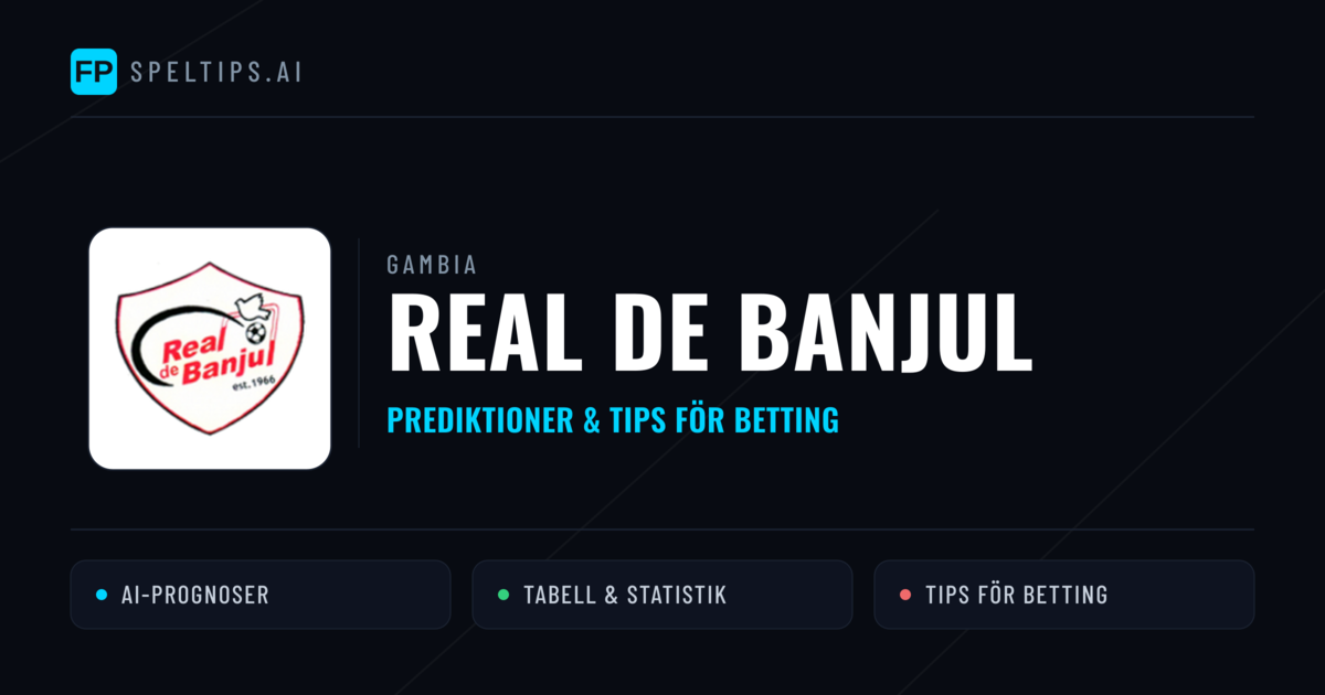 Real de Banjul Prognoser & Statistik