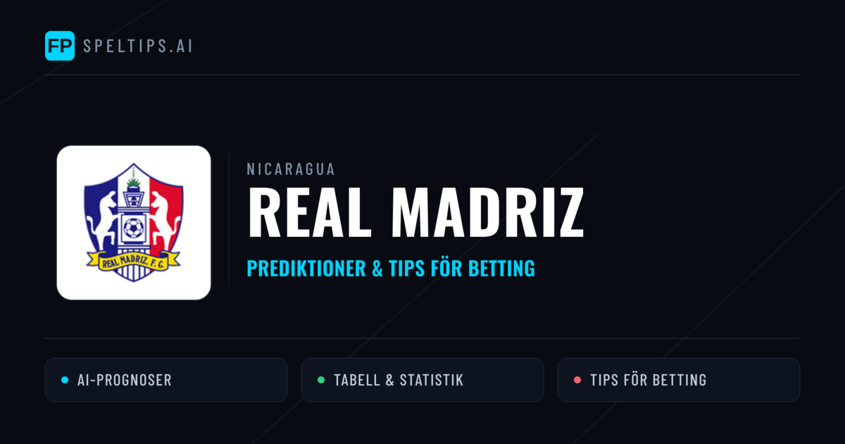 Real Madriz Prognoser & Statistik