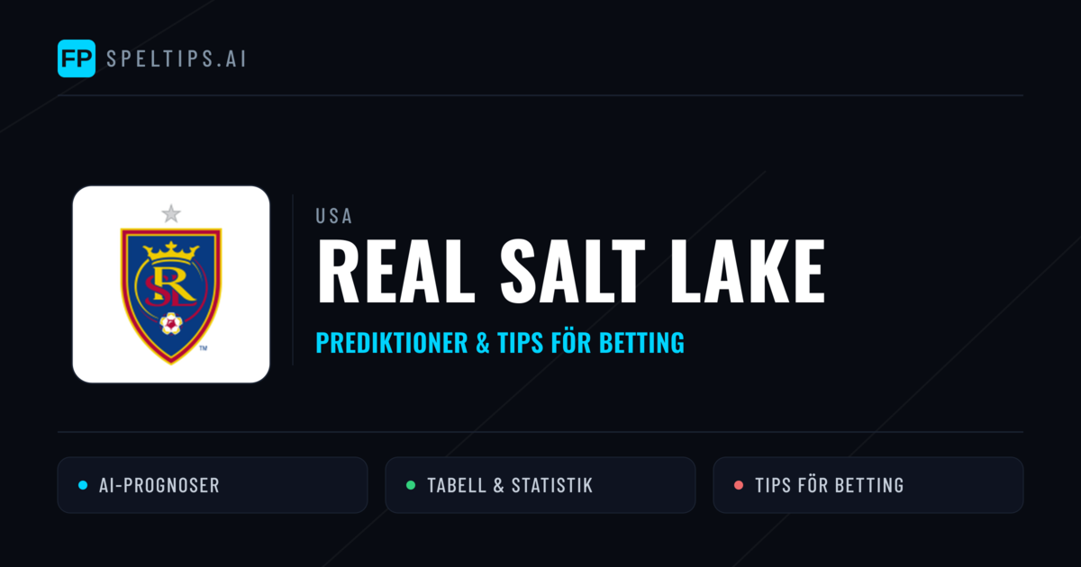 Real Salt Lake Prognoser & Statistik
