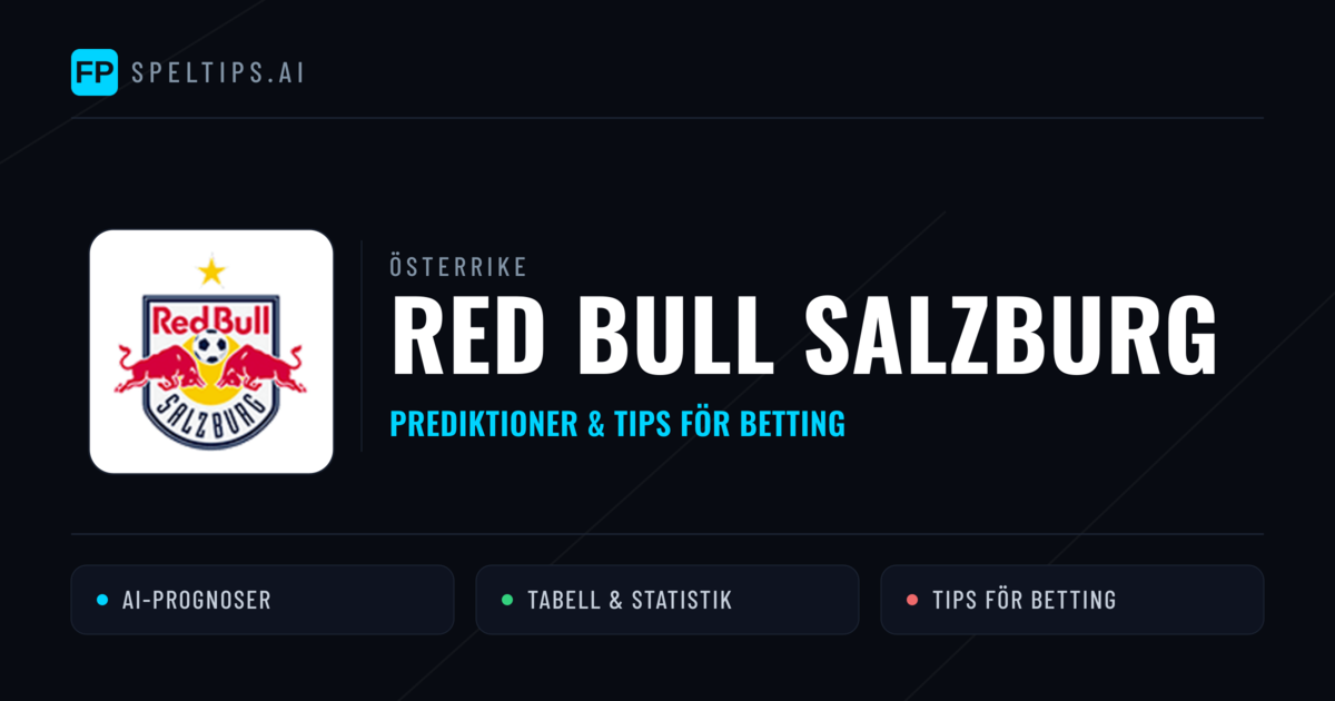 Red Bull Salzburg Prognoser & Statistik