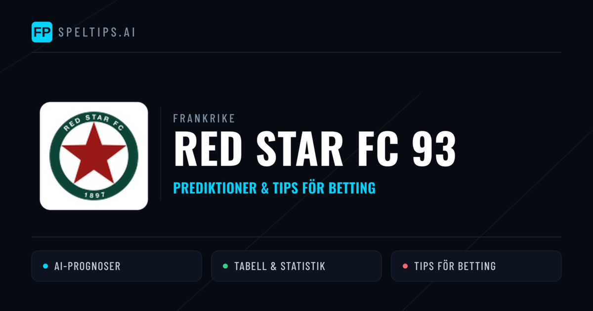 RED Star FC 93 Prognoser & Statistik