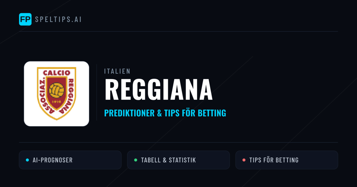 Reggiana Prognoser & Statistik