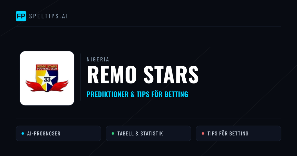 Remo Stars Prognoser & Statistik