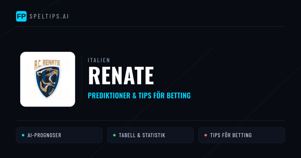 Renate Prognoser & Statistik