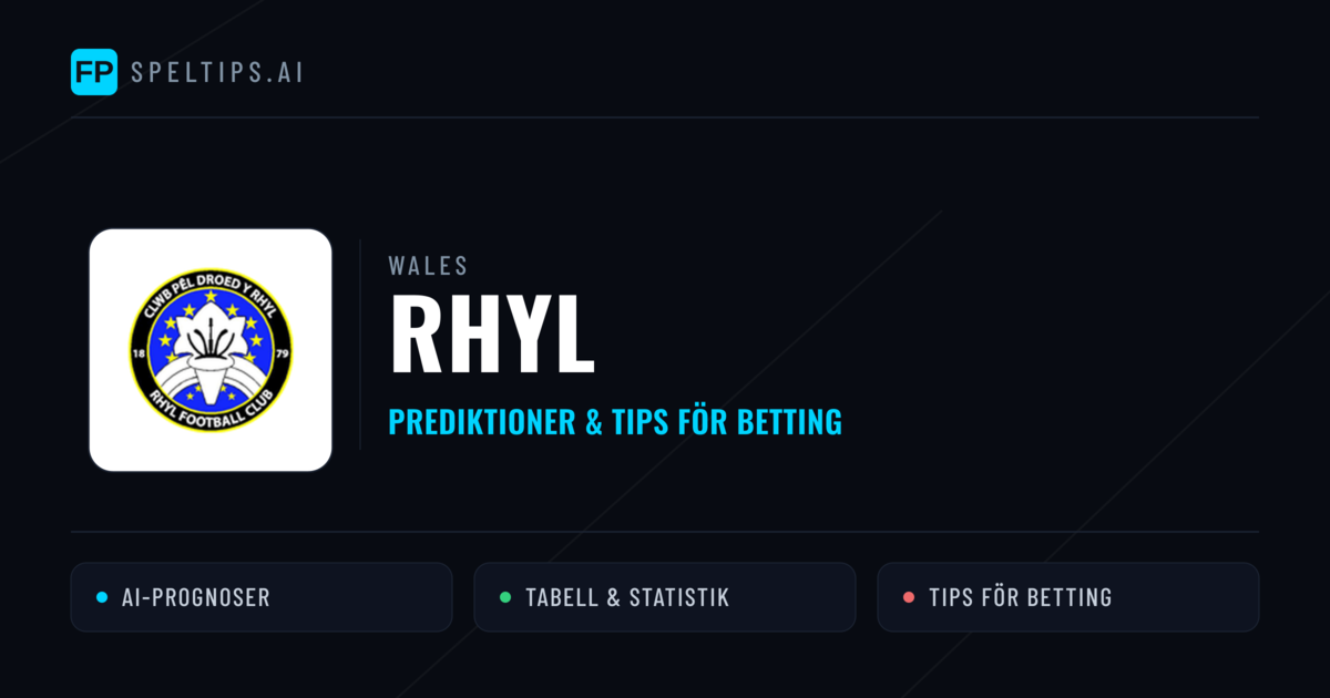Rhyl Prognoser & Statistik