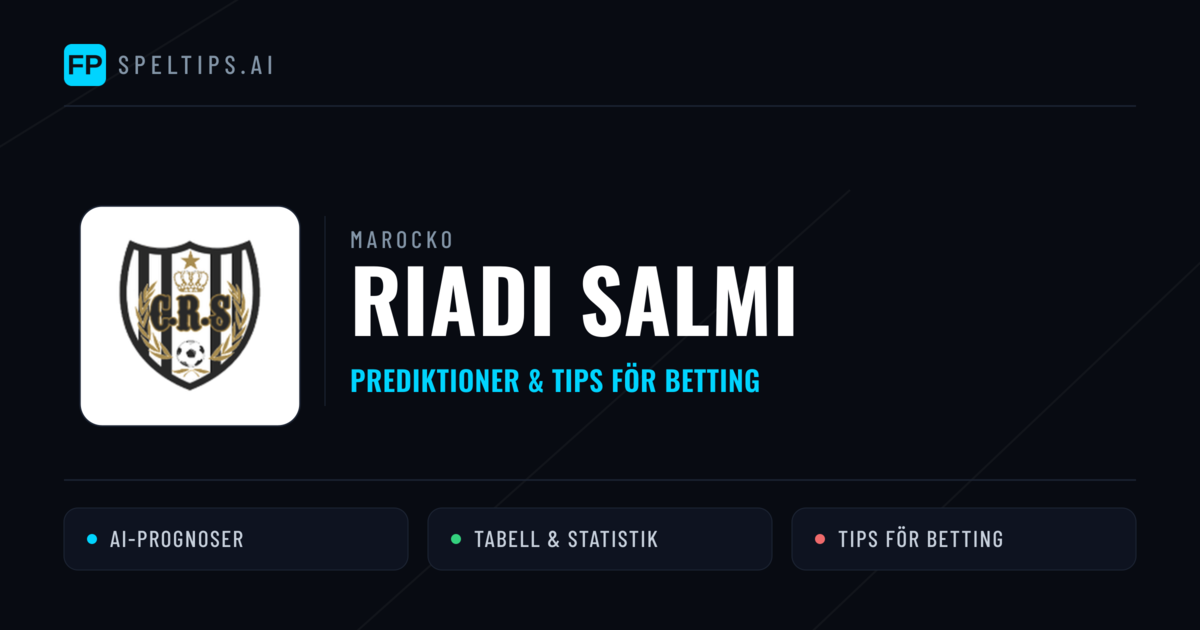 Riadi Salmi Prognoser & Statistik