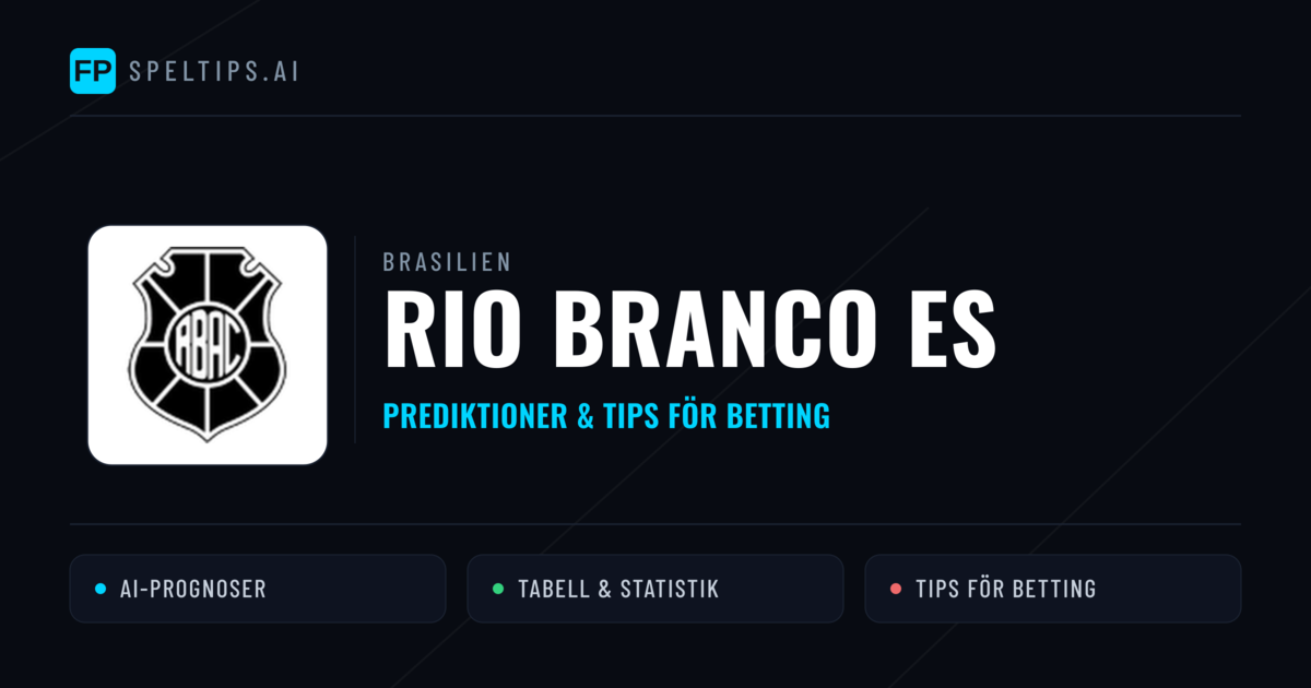 Rio Branco ES Prognoser & Statistik