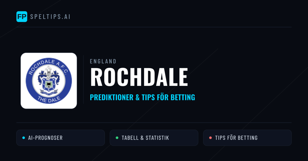 Rochdale Prognoser & Statistik