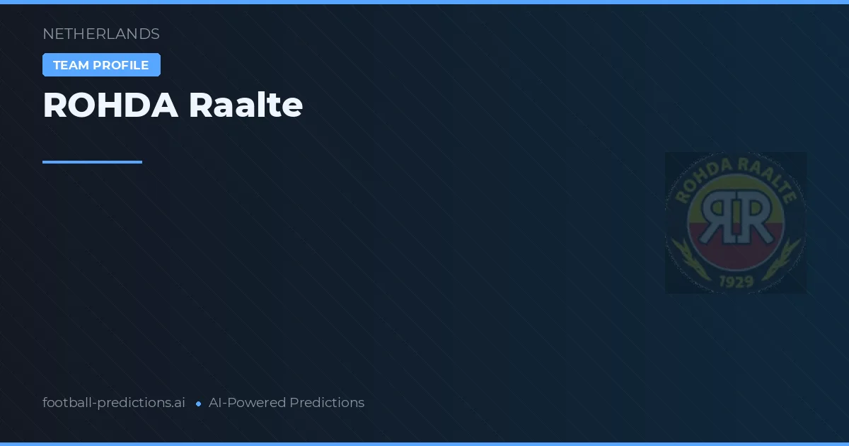 ROHDA Raalte Prognoser & Statistik