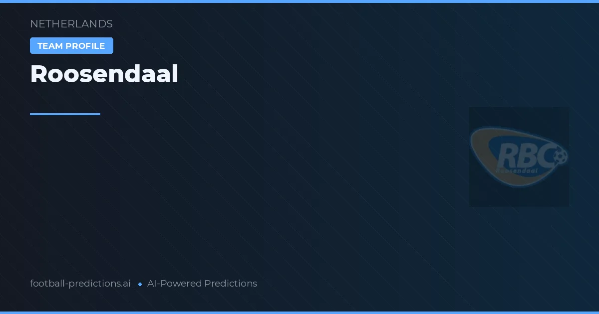Roosendaal Prognoser & Statistik