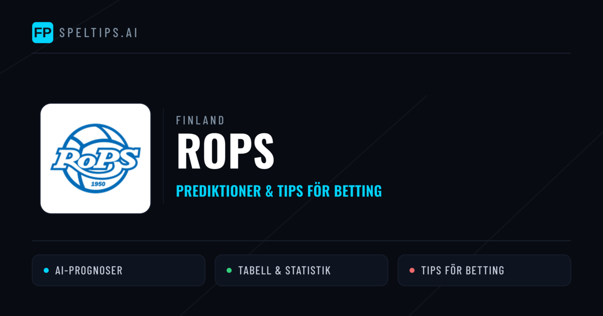 Rops Prognoser & Statistik