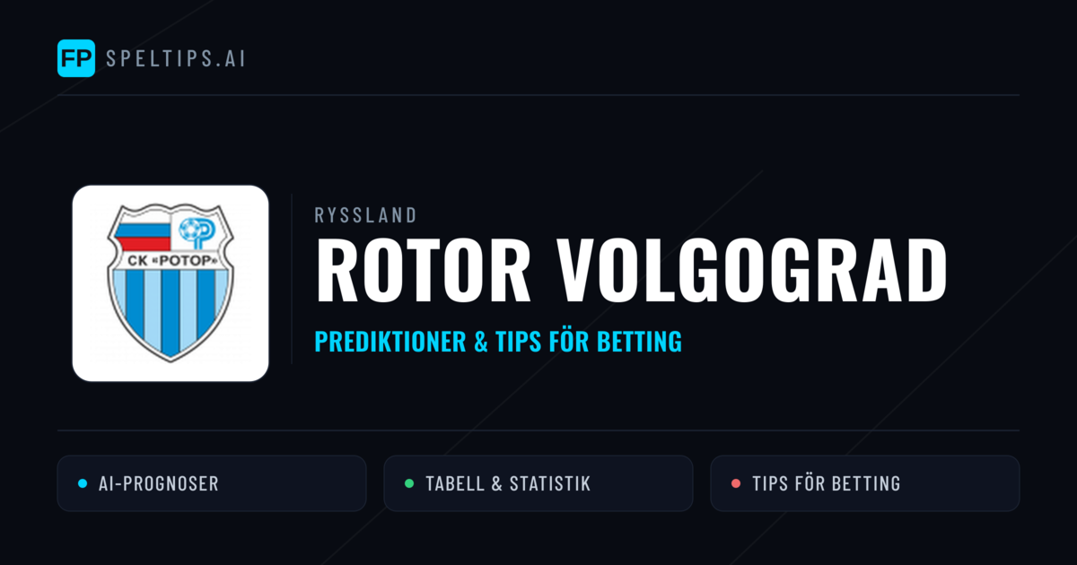 Rotor Volgograd Prognoser & Statistik