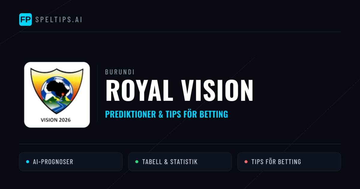 Royal Vision Prognoser & Statistik
