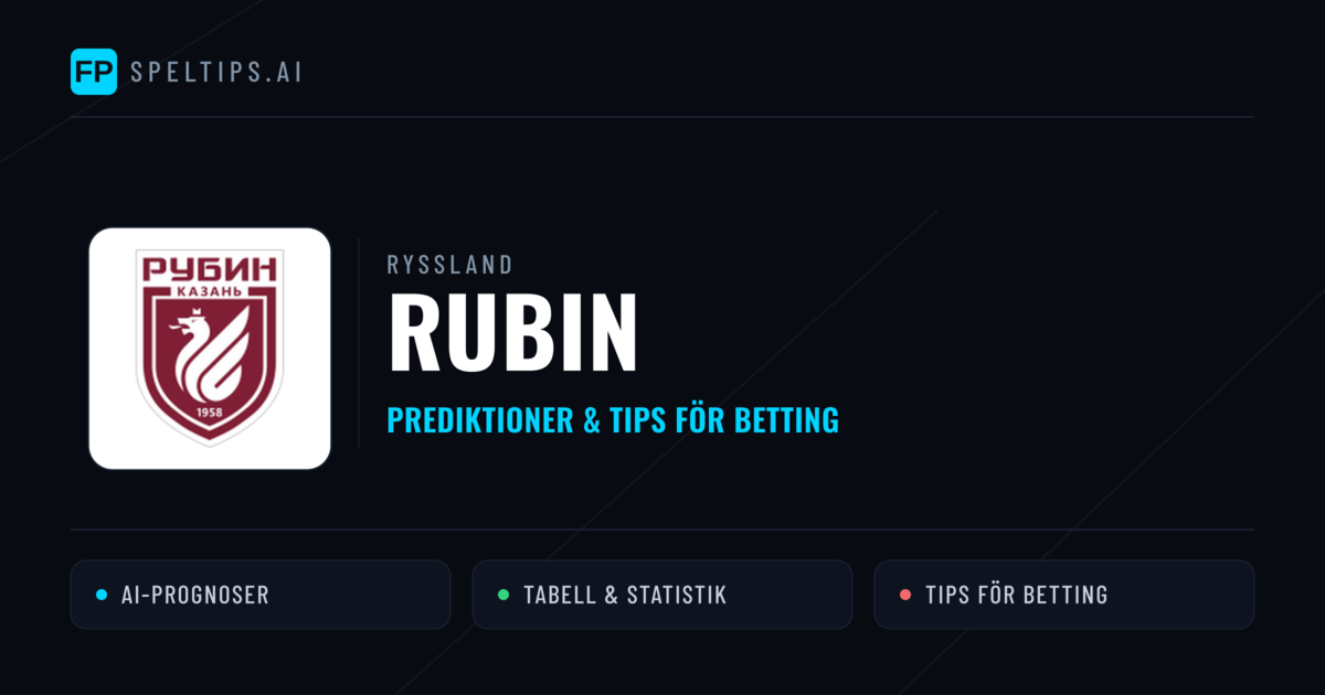 Rubin Prognoser & Statistik