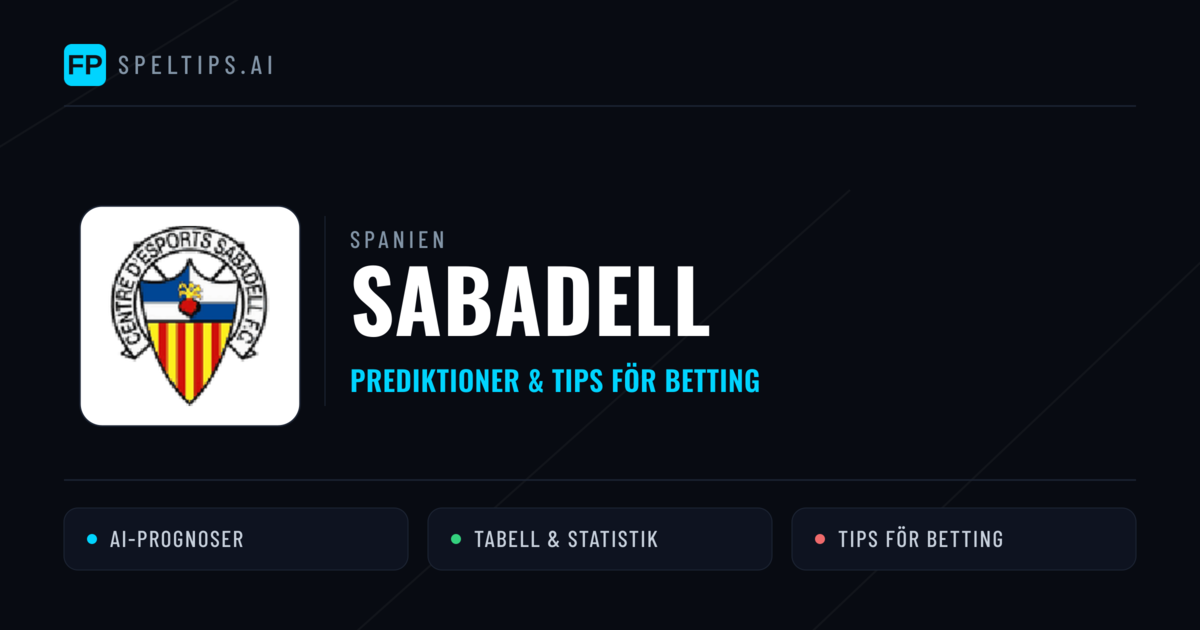 Sabadell Prognoser & Statistik