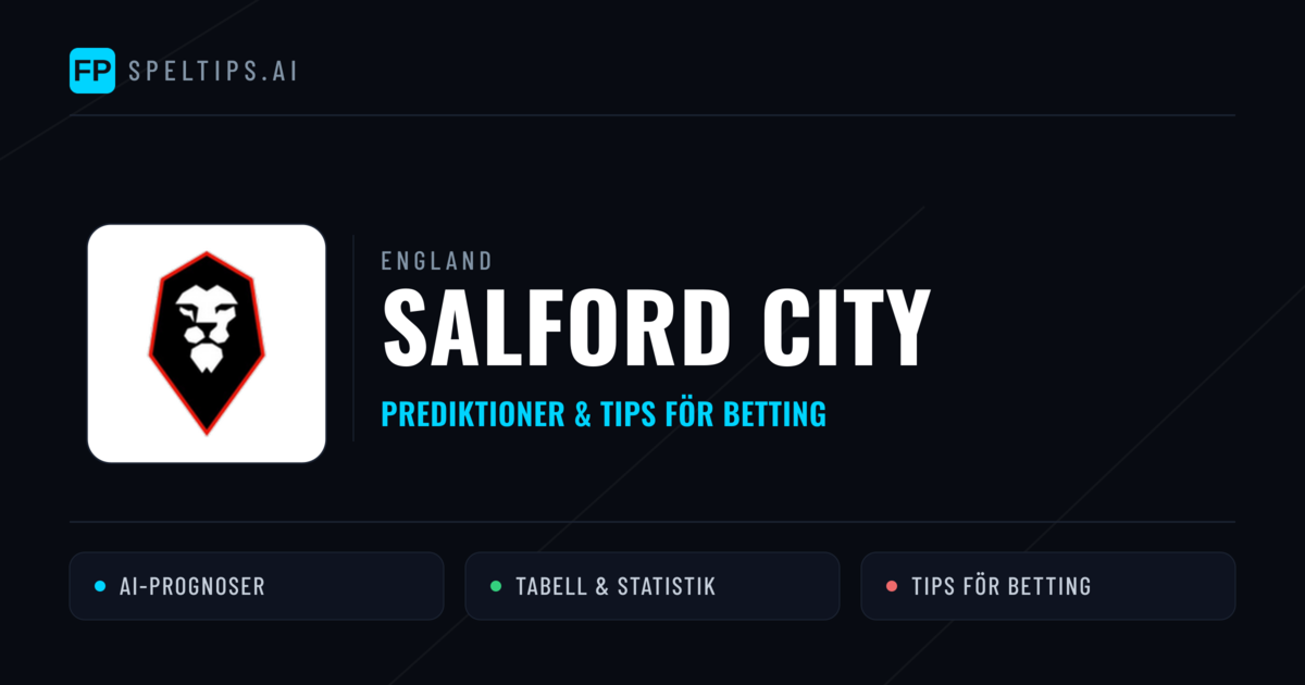 Salford City Prognoser & Statistik