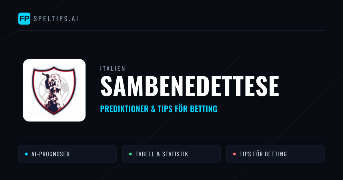 Sambenedettese Prognoser & Statistik