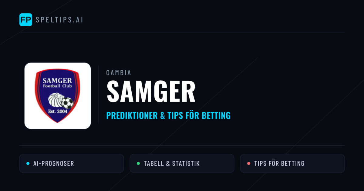 Samger Prognoser & Statistik