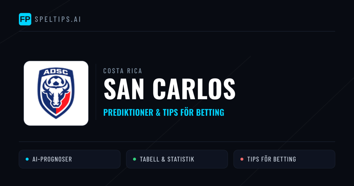 San Carlos Prognoser & Statistik