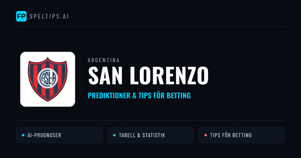 San Lorenzo Prognoser & Statistik