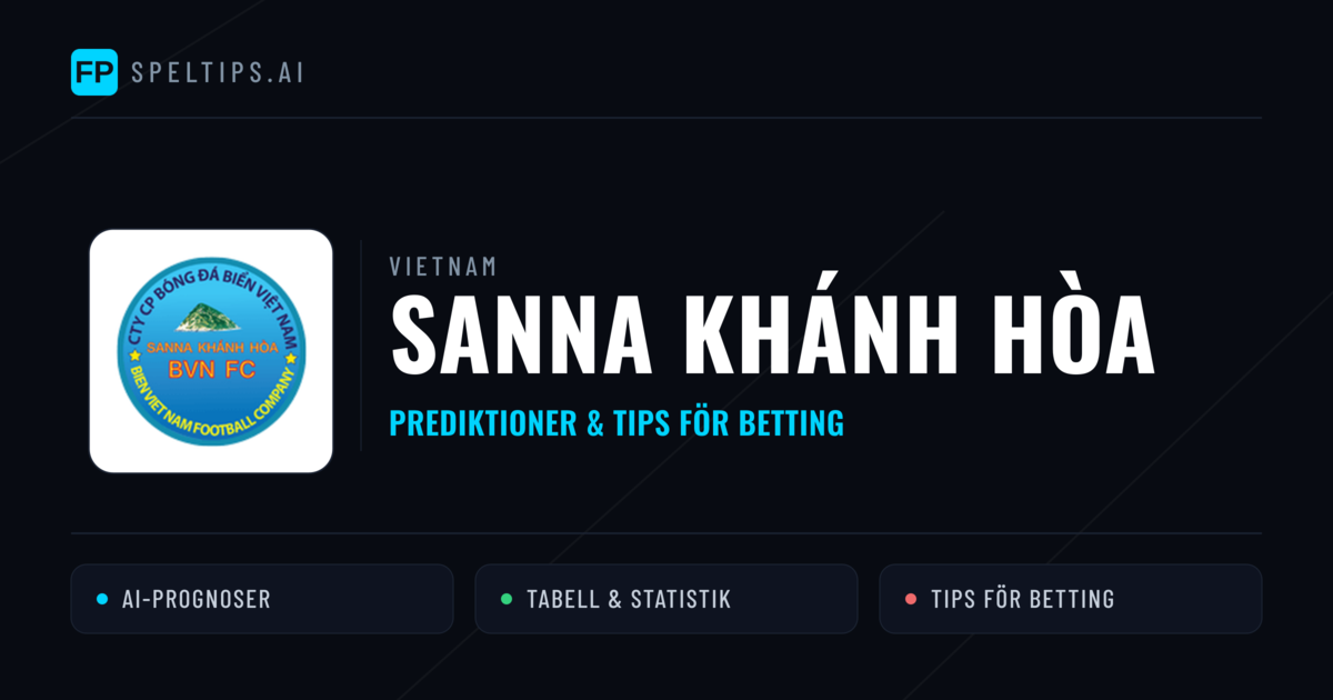 Sanna Khánh Hòa Prognoser & Statistik