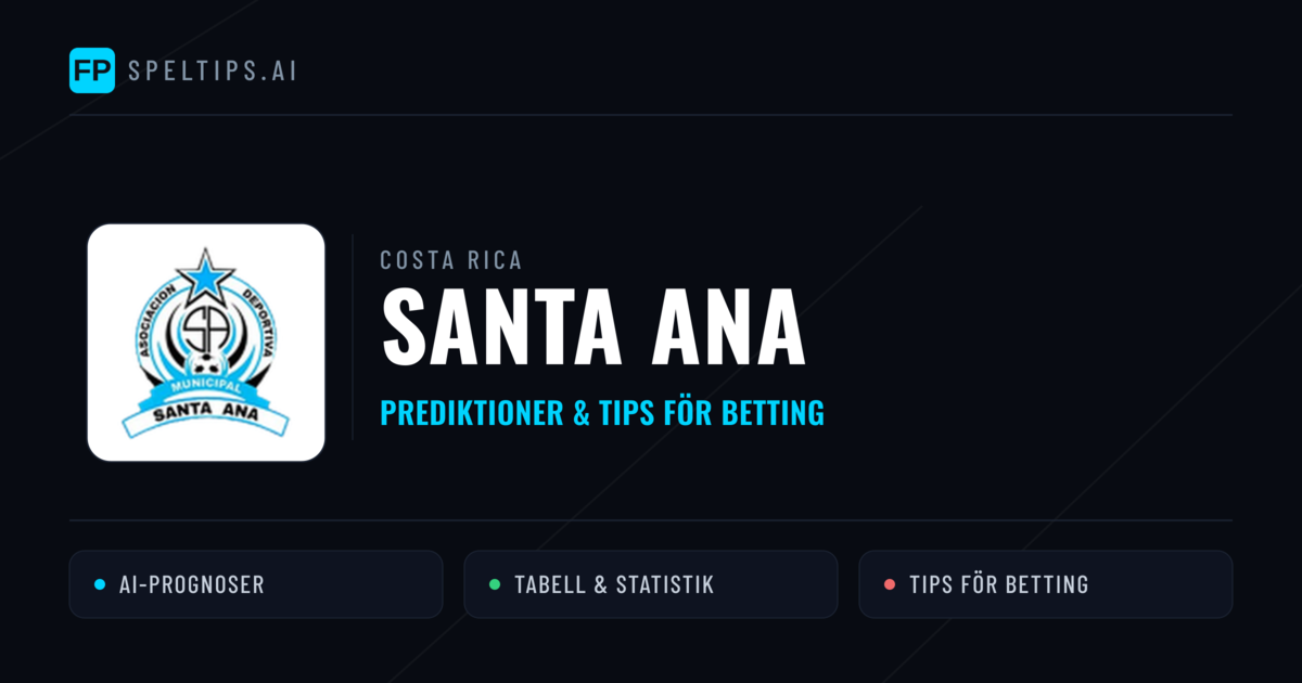 Santa Ana Prognoser & Statistik