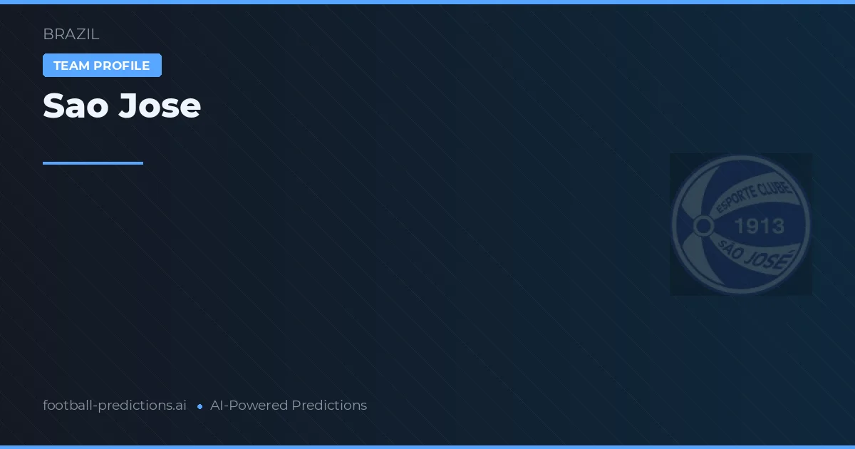 Sao Jose Prognoser & Statistik