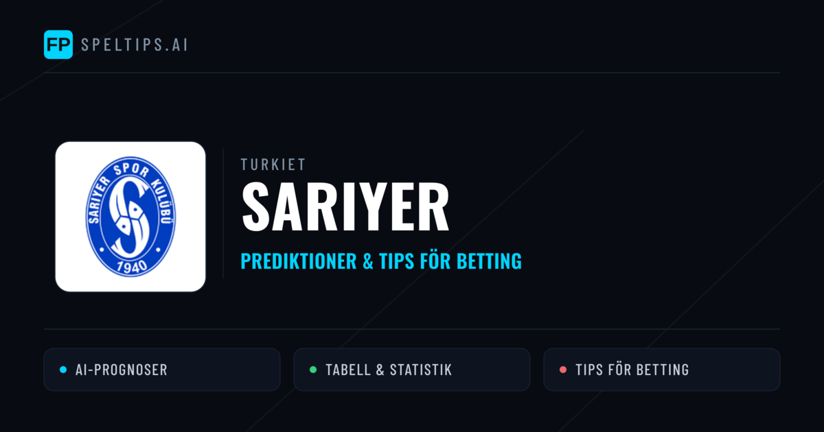Sarıyer Prognoser & Statistik