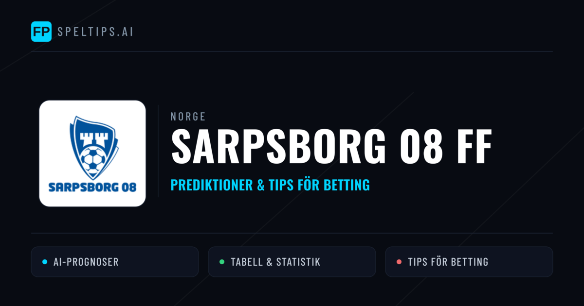 Sarpsborg 08 FF Prognoser & Statistik