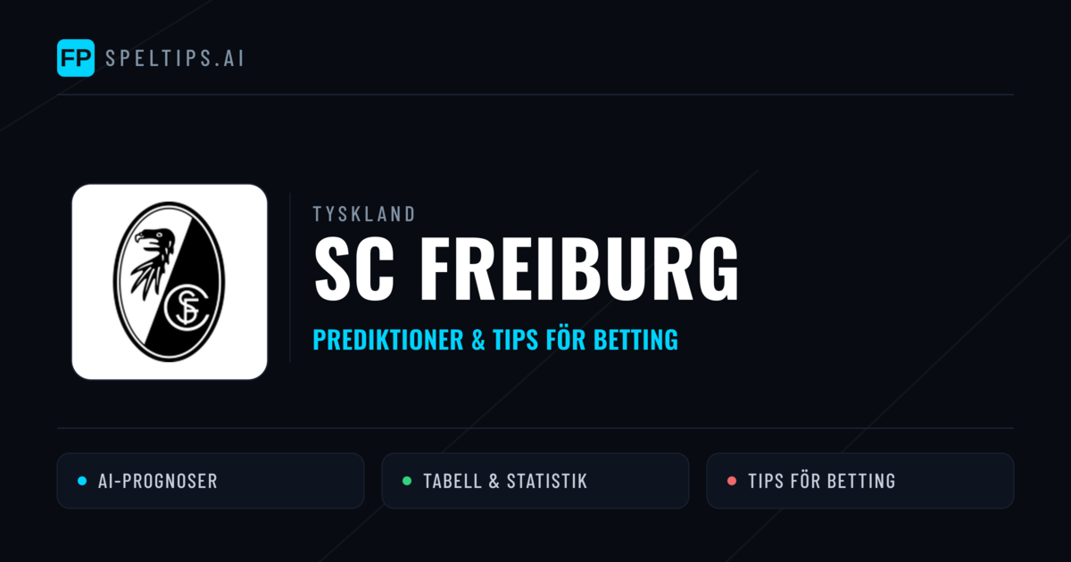 SC Freiburg Prognoser & Statistik