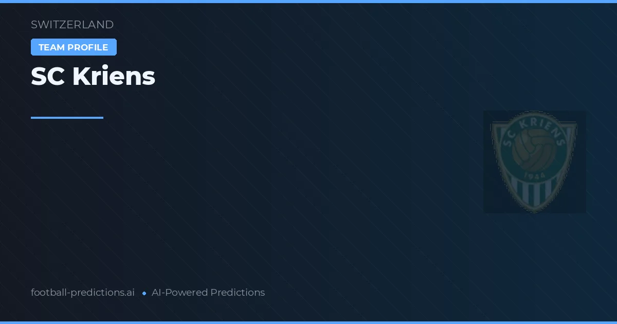 SC Kriens Prognoser & Statistik