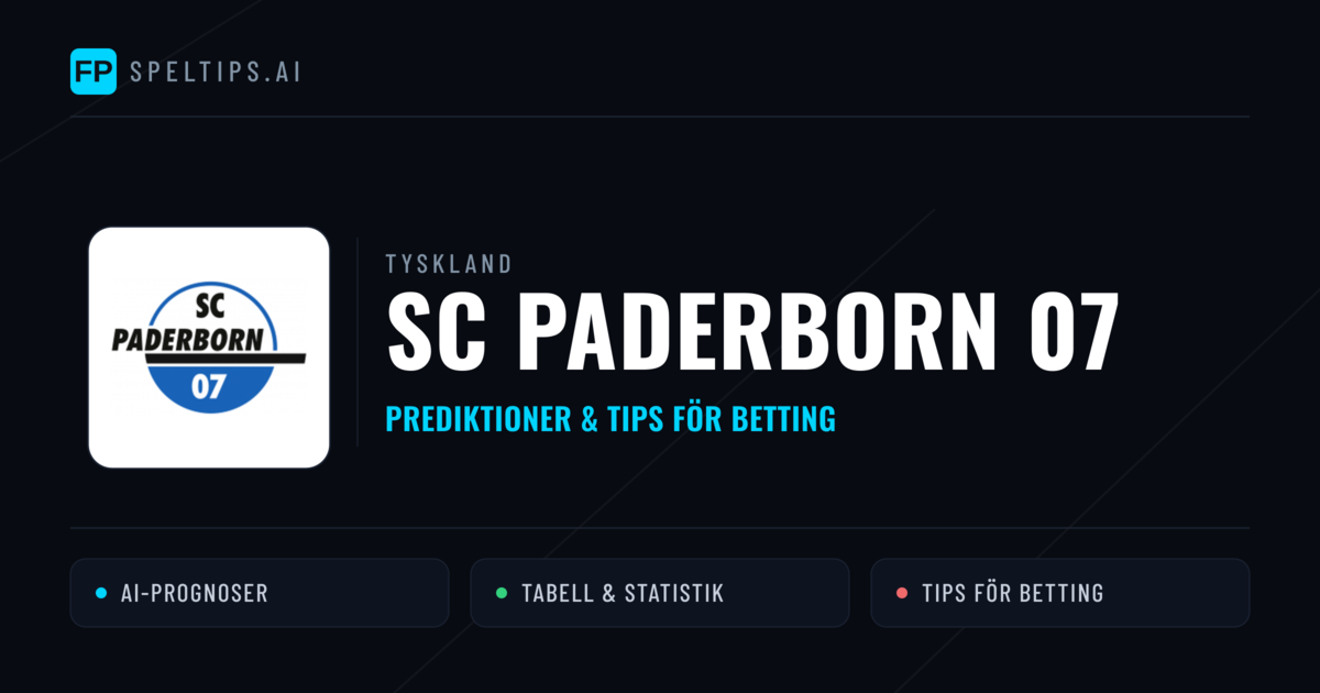 SC Paderborn 07 Prognoser & Statistik