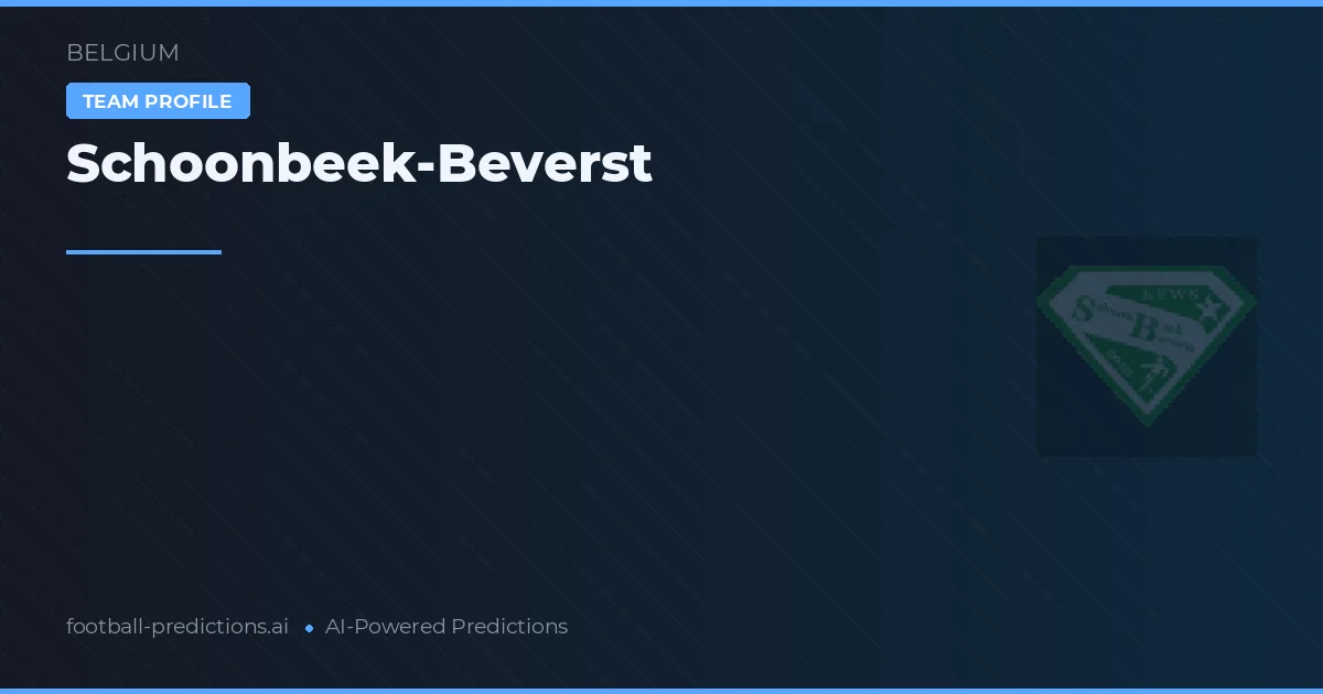 Schoonbeek-Beverst Prognoser & Statistik
