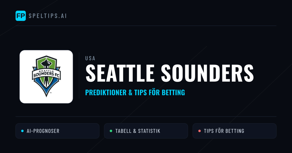 Seattle Sounders Prognoser & Statistik