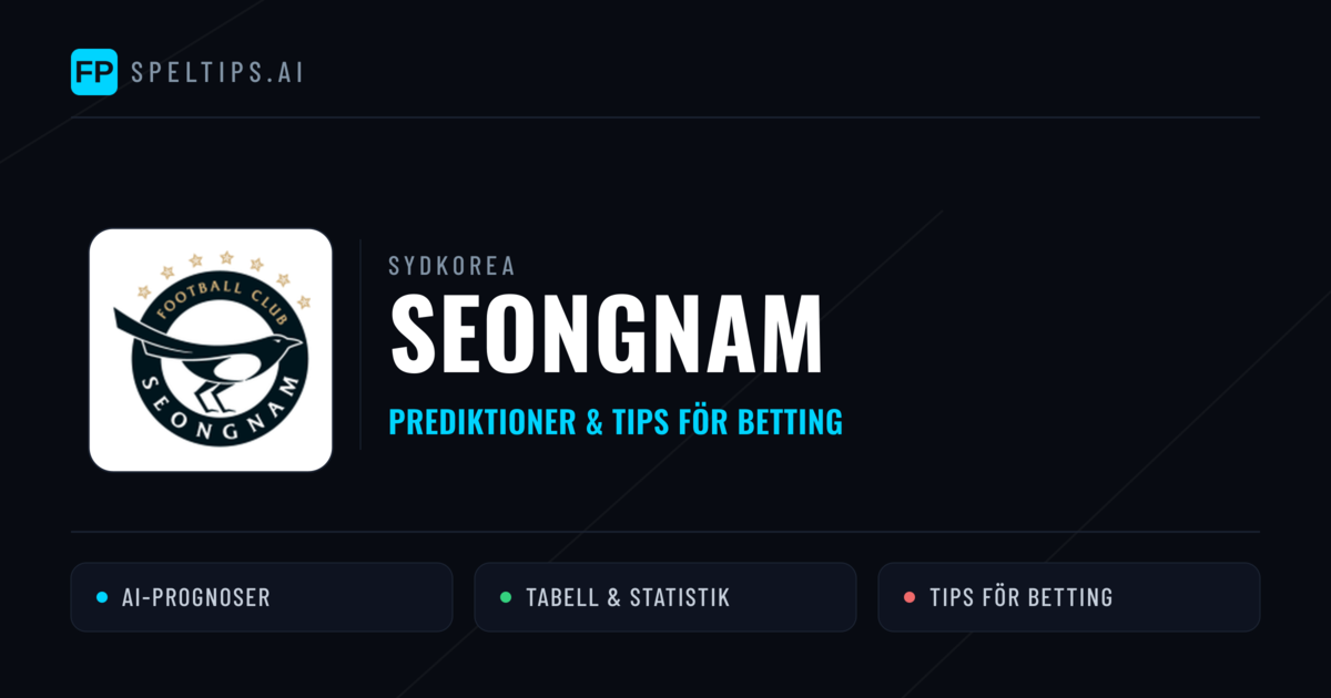 Seongnam Prognoser & Statistik