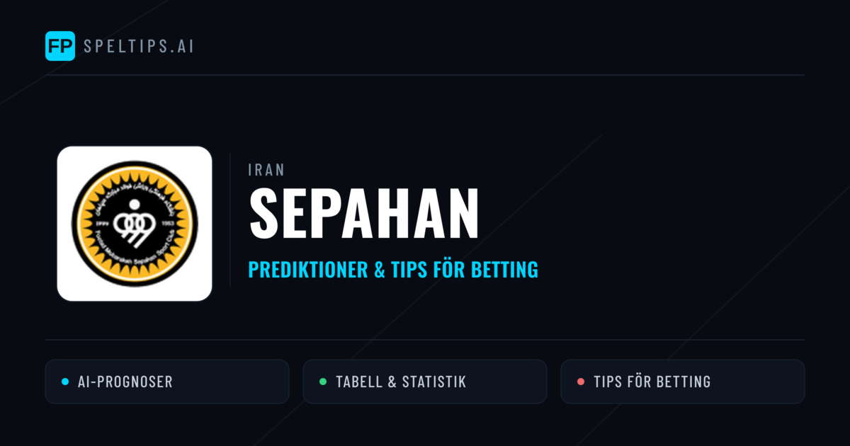 Sepahan Prognoser & Statistik