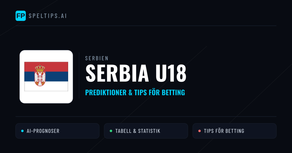 Serbia U18 Prognoser & Statistik